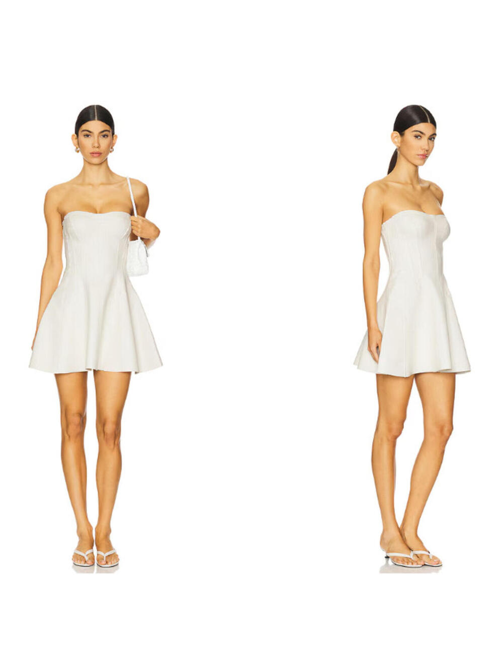 Norma Kamali Strapless Grace Mini Dress cream size S NWT $345msrp